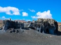 Bizzare stone formations at Stratified City, Lanzarote