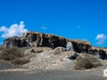 Bizzare stone formations at Stratified City, Lanzarote