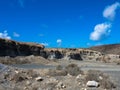 Bizzare stone formations at Stratified City, Lanzarote