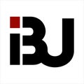 BJ, IBJ BIJ initials geometric letter company logo