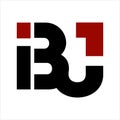 BJ, IBJ BIJ initials geometric letter company logo