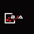 BJA creative minimalist letter logo. BJA unique vector initials alphabet letter logo design Royalty Free Stock Photo