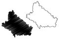 Bjelovar-Bilogora County Counties of Croatia, Republic of Croatia map vector illustration, scribble sketch Bjelovar Bilogora map