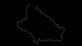 Bjelovar-Bilogora Croatia county map outline animation
