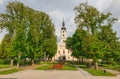 Bjelovar Cathedral of Teresa of Avila view from the central park