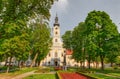 Bjelovar Cathedral of Teresa of Avila view from the central park