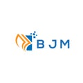 BJM credit repair accounting logo design on white background. BJM creative initials Growth graph letter logo concept. BJM business Royalty Free Stock Photo