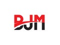 BJM Letter Initial Logo Design Vector Illustration Royalty Free Stock Photo