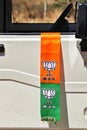 BJP Muffler tied during elections