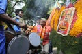 Bjp party workers celebrating during the election in India.