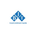 BJT letter logo design on WHITE background. BJT creative initials letter logo
