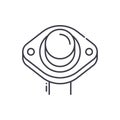 Bjt transistor icon, linear isolated illustration, thin line vector, web design sign, outline concept symbol with