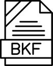 BKF Outline Vector Icon Royalty Free Stock Photo
