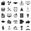 Bkg icons set, simple style Royalty Free Stock Photo