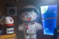 BKK - Dec 22, 2018 : A photo of Moon as a spaceman. Moon is ine friends characters in line village. Line village Bangkok is the