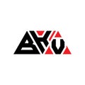 BKV triangle letter logo design with triangle shape. BKV triangle logo design monogram. BKV triangle vector logo template with red Royalty Free Stock Photo