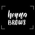 Lettering henna brows