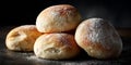 Blaa soft bread roll irish food on the table Royalty Free Stock Photo