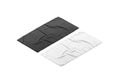 Blaank black and white crumpled big towel mockup, side view Royalty Free Stock Photo