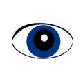 Blach with Blue color Eye Care vector icon design flat Royalty Free Stock Photo