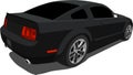 Black 2008 Mustang Muscle Car Royalty Free Stock Photo