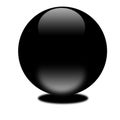 Black 3d sphere on white background Royalty Free Stock Photo