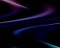 black abstract background with fading purple green pink glowing lines.