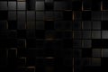 black abstract background with geometric cubes theme