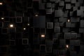 black abstract cubes background with geometric theme Royalty Free Stock Photo