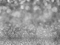 Black abstract glitter background with bokeh. lights blurry soft Gray for the romance background, light bokeh holiday party backgr Royalty Free Stock Photo