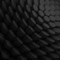 Black abstract hexagons backdrop. 3d rendering geometric polygons