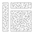 Black abstract labyrinth. A set of three puzzles. An interesting and useful game for children. Simple flat vector illustration iso