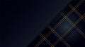 Black abstract layer overlaps illustration with golden lines background Royalty Free Stock Photo