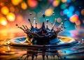 Black Abstract Paint Splash Dynamic TiltShift Vector Art Captures Fluid Movement and Artistic Expression