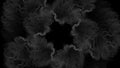 Black abstract soft fluffy string flower wallpaper background