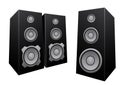 Black abstract speakers