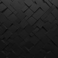 Black abstract squares backdrop. Geometric polygons, as tile wall