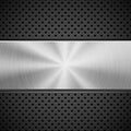 Black Background with Perforated Pattern Royalty Free Stock Photo