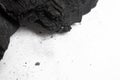 Black abstract textured composition on a white background Royalty Free Stock Photo