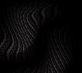 Black abstract vector illustration with geometric texture. Waving form Royalty Free Stock Photo