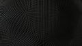 Black abstract wireframe futuristic background, 3d render