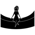 black abstract woman icon image Royalty Free Stock Photo