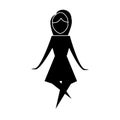 black abstract woman icon image Royalty Free Stock Photo