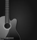 Black acoustic guitar