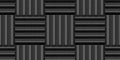 Black acoustic sound proof foam seamless pattern