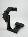 Black adjustable metal flash bracket photography accessory