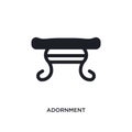 black adornment isolated vector icon. simple element illustration from furniture and household concept vector icons. adornment
