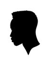 Black African American Afro silhouette Royalty Free Stock Photo