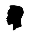 Black African American Afro profile silhouette Royalty Free Stock Photo