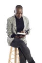 Black Female Author or Writer Posing with a Book Royalty Free Stock Photo
